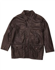 VINTAGE Mens Leather Jacket IT