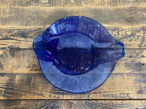 Vietri glass fish shaped plate - glass,