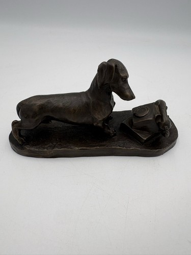 Vintage bronze dachshund dog - vintage, &