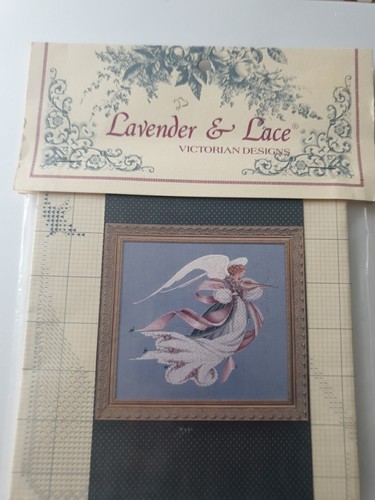 Lavender and lace cross - and, stitch