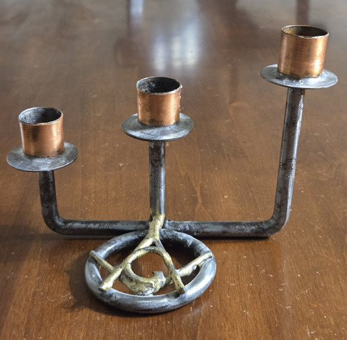 Vtg masonic folk art - vtg, candle