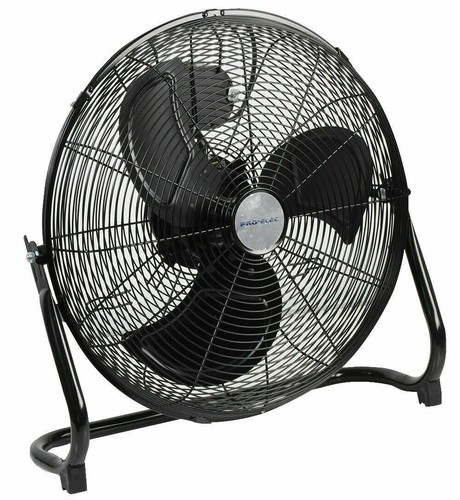 Black floor fan high - 18",