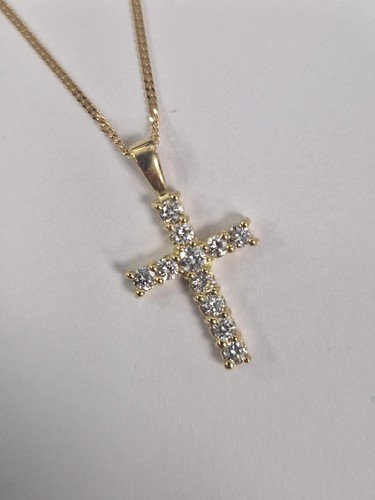Diamond cross pendant - diamond,