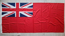 Red ensign traditionally sewn