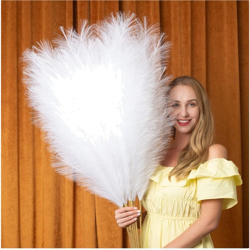 Adjustable stem faux pampas - adjustable,