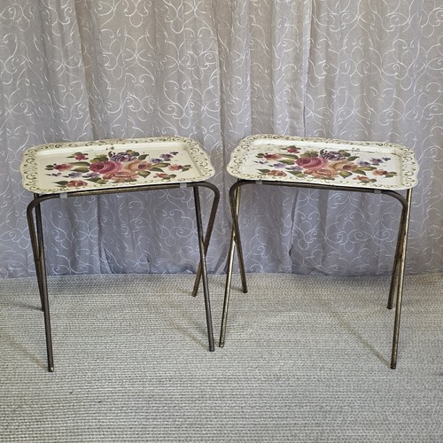 Vtg 1950s metal folding - folding, tv