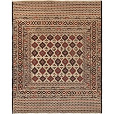 Hand knotted flat weave  sumak