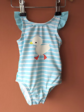 M&S Girls baby swimsuit blue