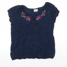 BHS Womens Blue Cotton Tunic