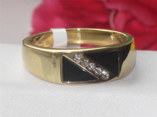 Mens onyx ring gold - , pinky