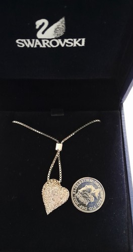 Swarovski rodium plated heart - rodium,