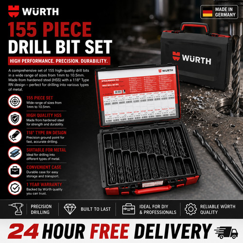 Wurth drill bit set 155pc - wurth,