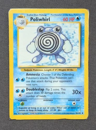 Pokemon cards poliwhirl 102 - pokemon,