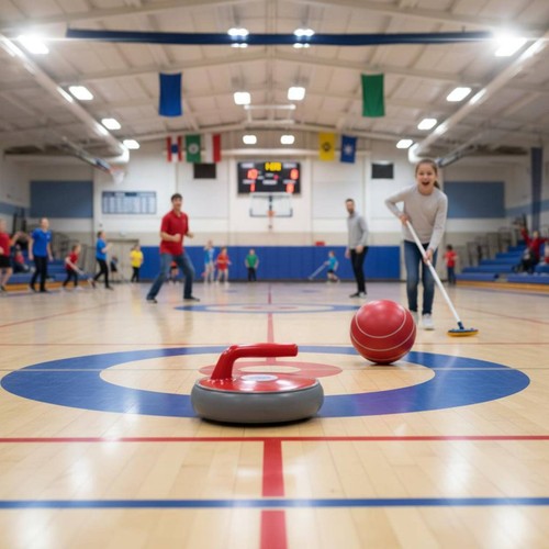 Pieces dry land curling - land,