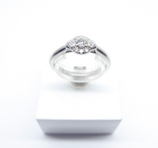 9ct Gold Ring Diamond White Gold 20pts Emmy London Hallmarked Size L Gift Box