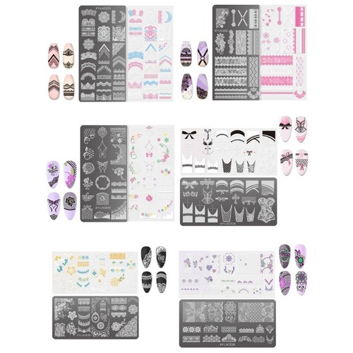 French nails template - french, stamp