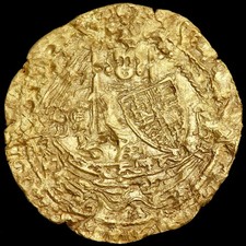 Richard II, 1377-99. Half Noble. Struck In The Style Of Edward III.