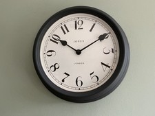 Jones® “Savoy” 30cm Wall Clock, Charcoal Grey - New RRP £39.99