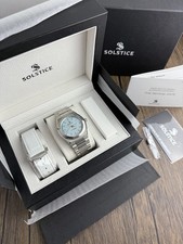 Solstice Watch The Revival Automatic, Ice Blue. Full set