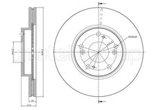 2x Brake disc Vented 23-0932C