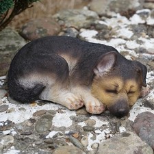 Sleeping alsatian resin - sleeping,
