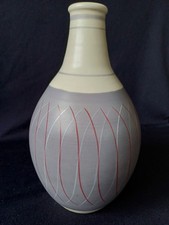 LARGE MID CENTURY POOLE POTTERY FREEFORM VASE 9.5" HIGH