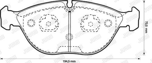 New brake pad set - new,