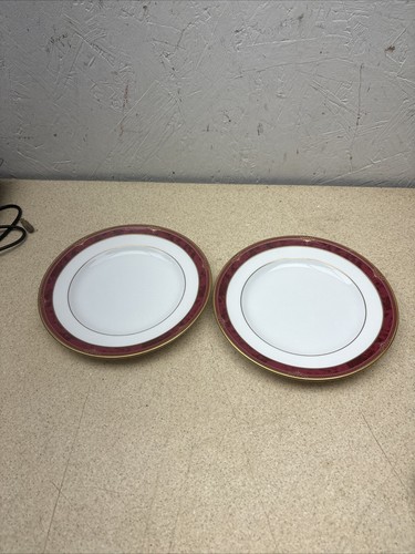 Spode bordeaux y8594 plates - spode,