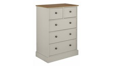 Kensington 5 Drawer Chest Grey & Oak Stylish Bedroom Storage Solution