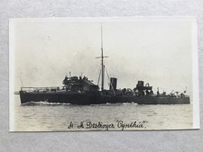 HMS Cynthia (1898) WW1 John Thornycroft destroyer Perkins RP postcard 