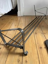 Pair of IKEA Portis metal shelves / racks