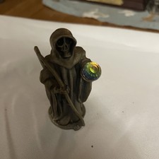 Tudor Mint Myth Magic WAPW Pewter Grim Reaper Skeleton Scythe Miniature Figurine