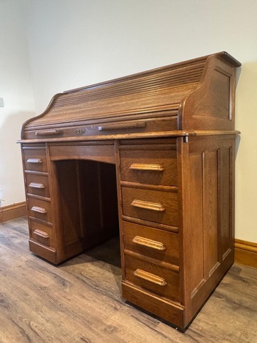 Edwardian antique solid oak - edwardian,