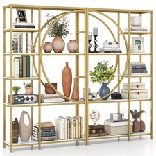 GAINOOM 6-Tier Bookshelf Industrial Etagere Bookcase White