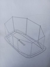 North Trampoline in ground safety net enclosure - 15ft x 10ft