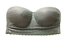 Secret Possessions UK12/14 Olive Green Wire Free Lace Cup Longline Strapless Bra