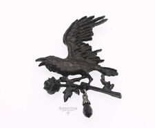 Alchemy Gothic Harbinger Pendant Only P739 Goth Raven Black Crystal Crow Rose