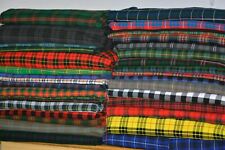 Scottish 5 Yard 13Oz Weight Multi Tartan Fabrics Plaid available in 50 + Colors