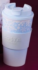 Costa Coffee Snowflake Blue Travel Cup - Brand New - Christmas 2025