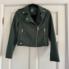 Primark UK 8 Dark Green Faux