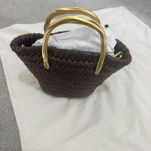 Zara brown woven - woven, bag