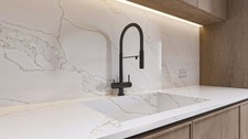 Calacatta Luna Quartz Kitchen