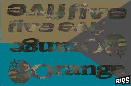 Orange five frame decal kit - orange,