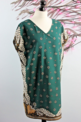Vero moda green floral mini - green,