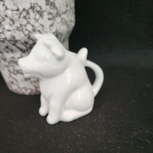 White porcelain cow creamer - cow,
