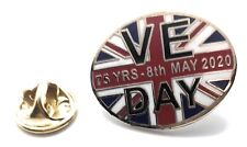 V E Day Union Jack Lapel badge