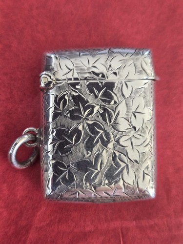 Solid silver vesta case - solid,
