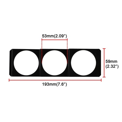 Triple 52mm gauge holder - 3,