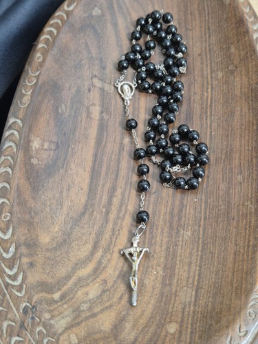 Vintage sterling silver rosary - vintage,