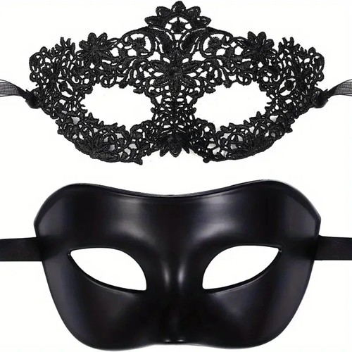 Black lace masquerade - black,